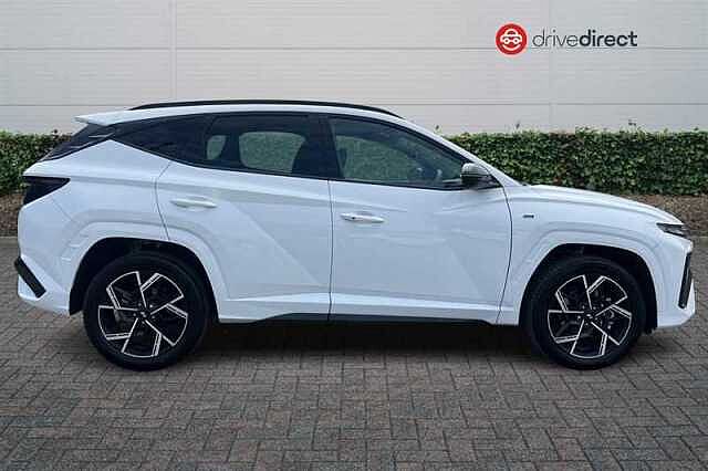 Hyundai TUCSON 1.6T N Line SUV 5dr Petrol Hybrid Auto Euro 6 (s/s) (239 ps) White