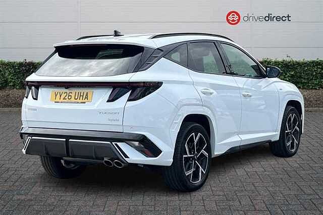 Hyundai TUCSON 1.6T N Line SUV 5dr Petrol Hybrid Auto Euro 6 (s/s) (239 ps) White