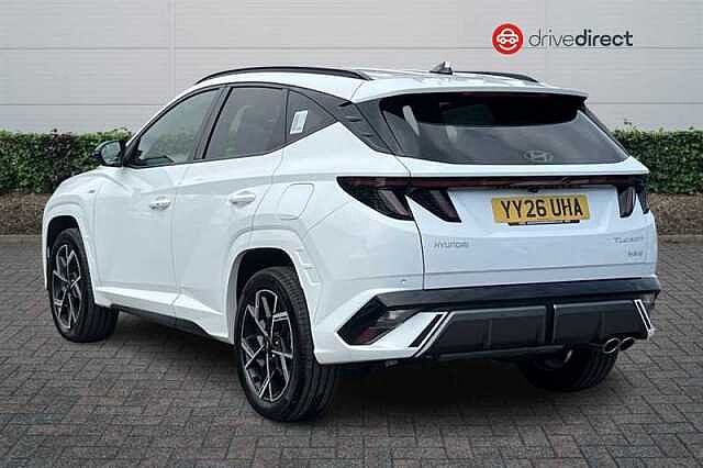Hyundai TUCSON 1.6T N Line SUV 5dr Petrol Hybrid Auto Euro 6 (s/s) (239 ps) White