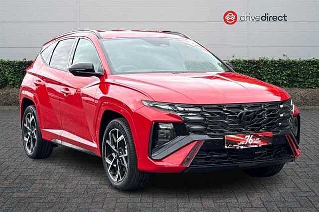 Hyundai TUCSON 1.6T Hybrid N Line Edition SUV 5dr Petrol Hybrid Auto Euro 6 (s/s) (239 ps) Red