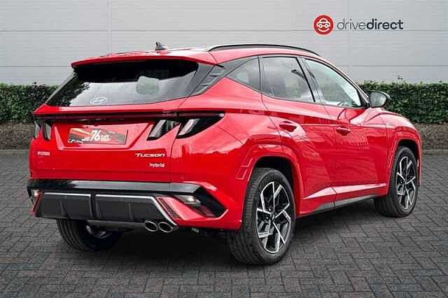 Hyundai TUCSON 1.6T Hybrid N Line Edition SUV 5dr Petrol Hybrid Auto Euro 6 (s/s) (239 ps) Red
