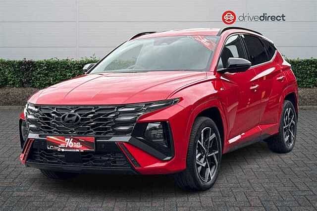 Hyundai TUCSON 1.6T Hybrid N Line Edition SUV 5dr Petrol Hybrid Auto Euro 6 (s/s) (239 ps) Red